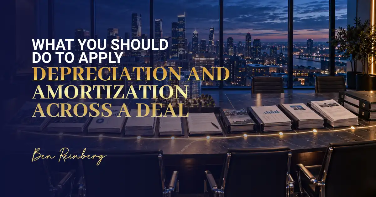 How to apply depreciation vs amortization concepts to evaluate commercial deals.