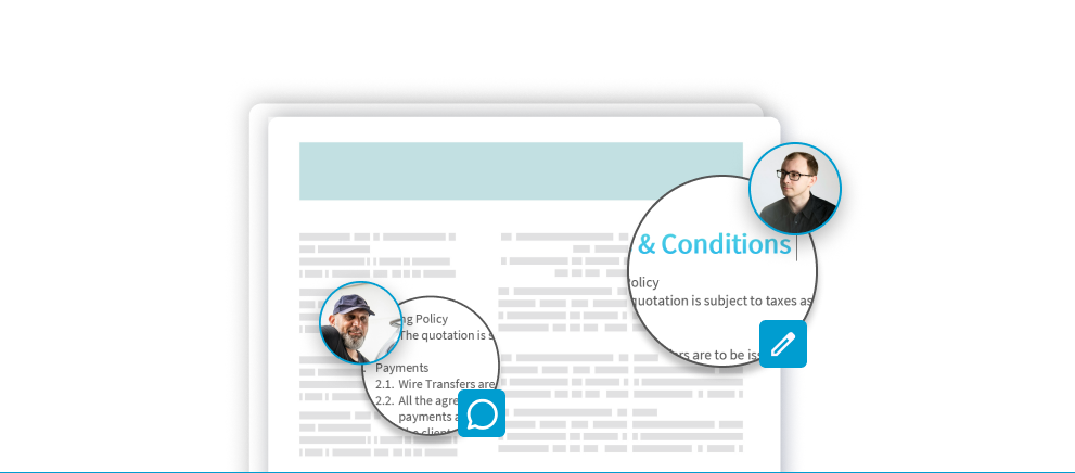 Real-time collaboration and commenting on construction project documents