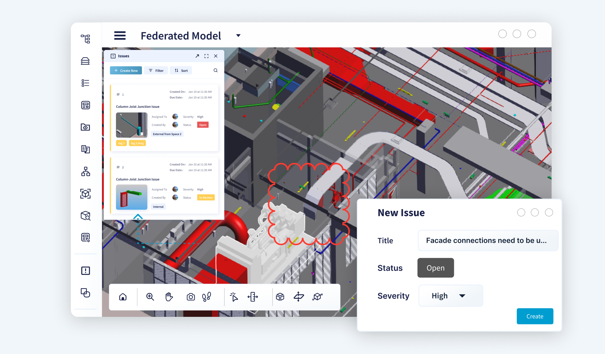 Model-based issue tracking with role-based review and approval workflow in CUBE