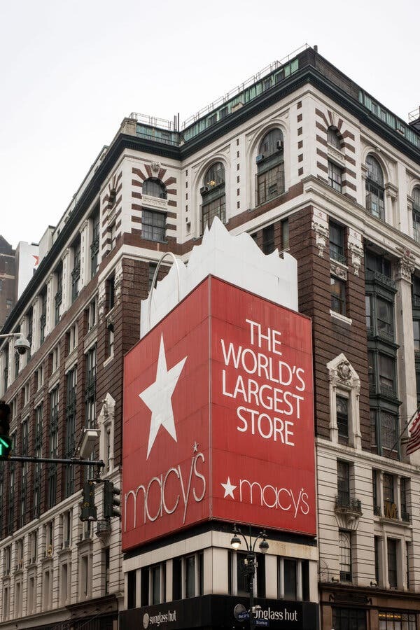 A street-level view of Macy's in Herald Square.