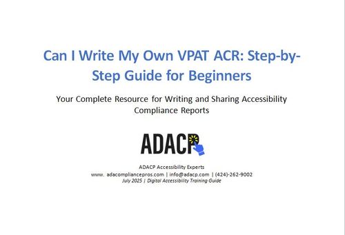 Can I Write My Own VPAT ACR: Step-by-Step Guide for Beginners