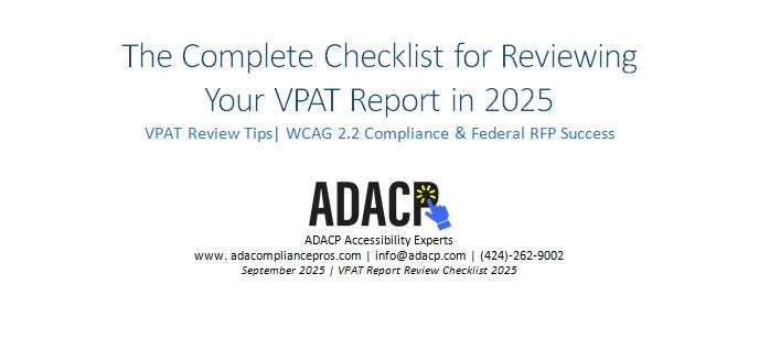 The Complete Checklist for Reviewing Your VPAT Report in 2025