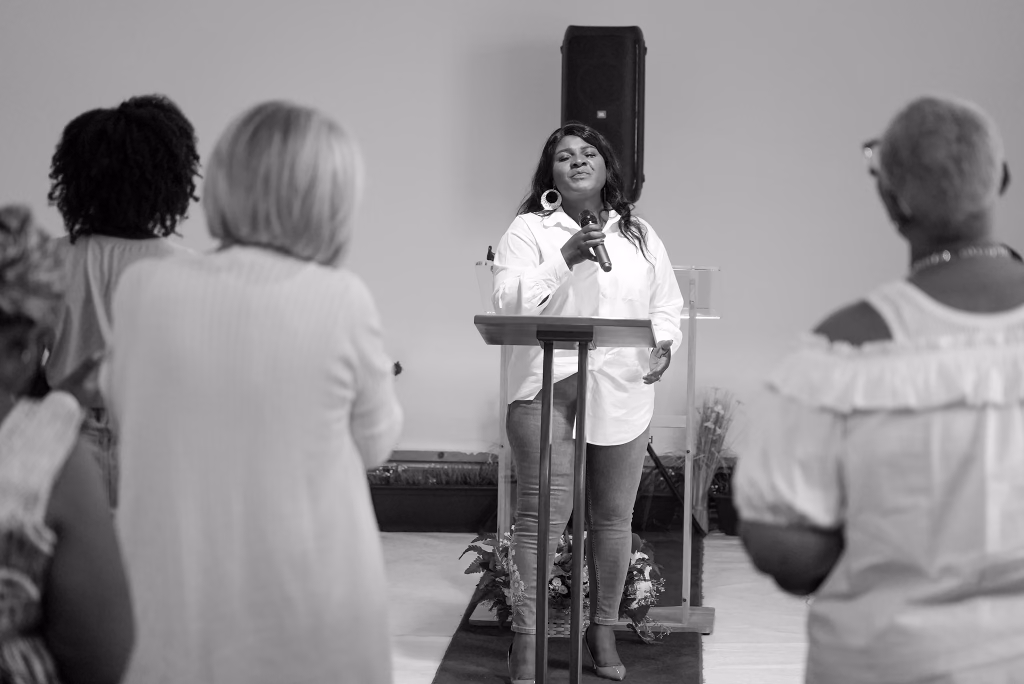 Worship during a service at Elpis Christian Ministries, Ilford