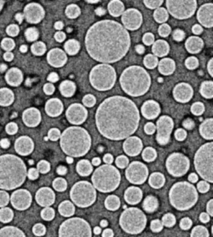 A microCT image of a controlled release microsphere bed in order to assess batch uniformity.