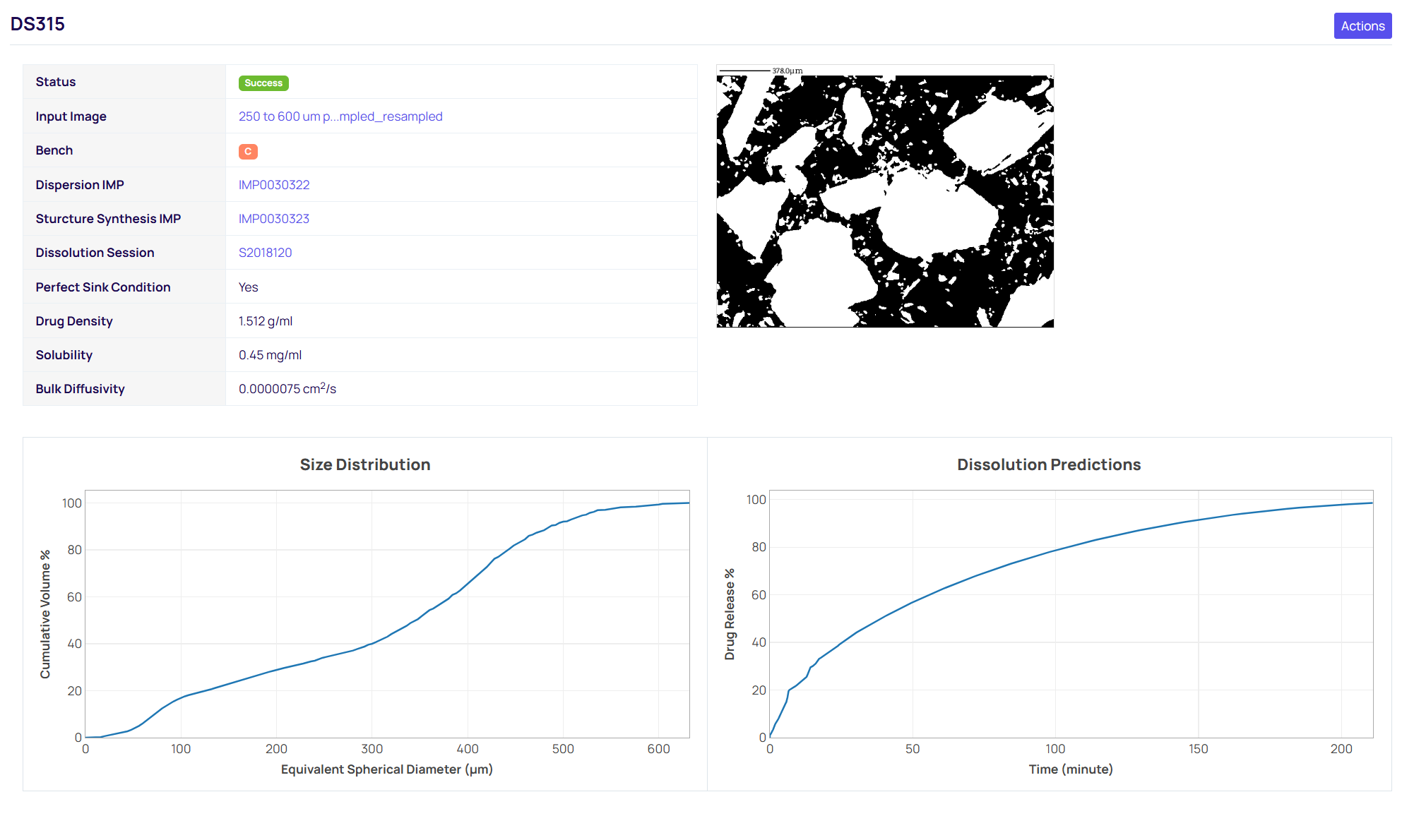 dissoLab software interface showing dissolution simulation bench with generative AI microstructure tools