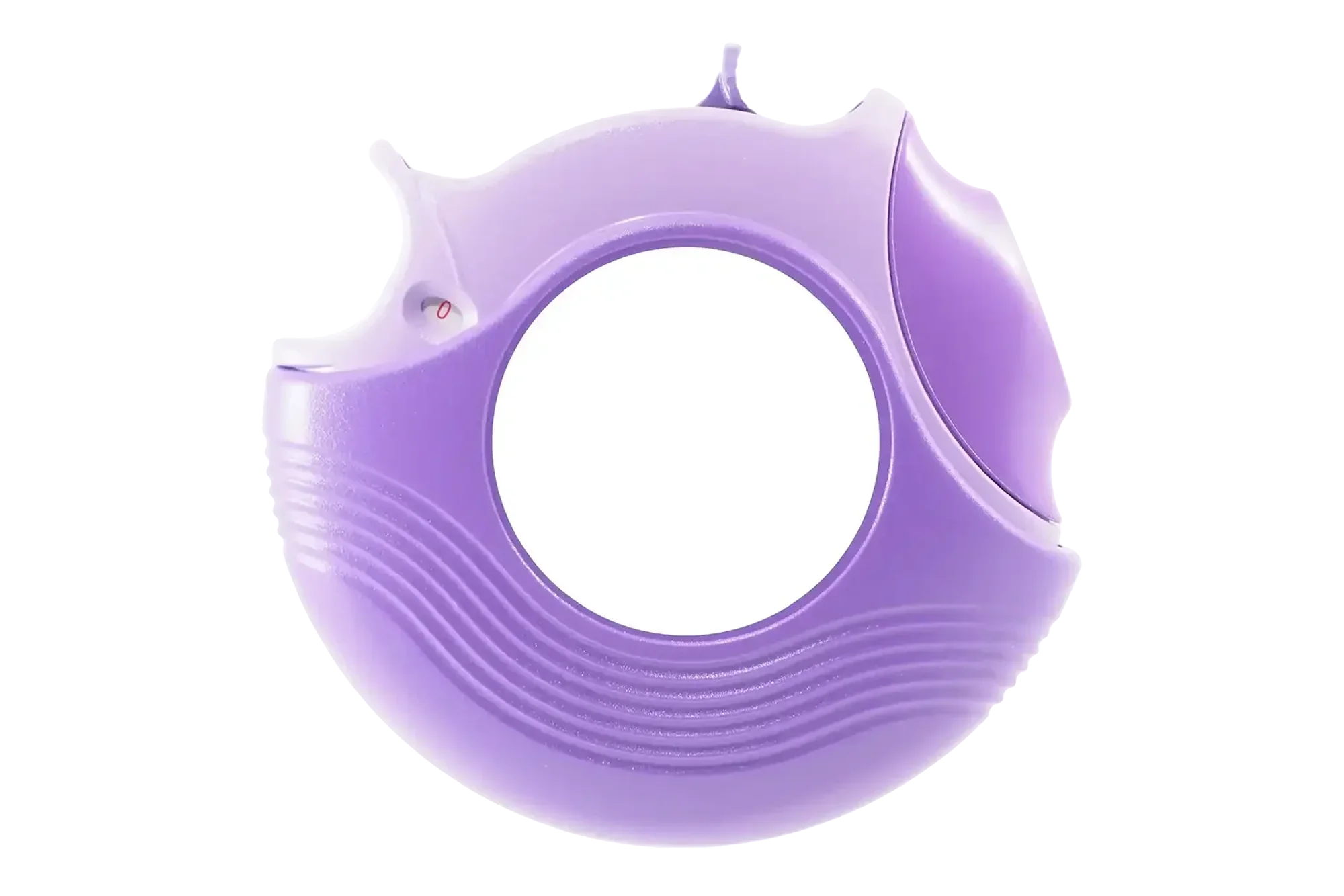 3x2 panel of dry powder inhaler particle microscopy images showing aerodynamic particle morphology