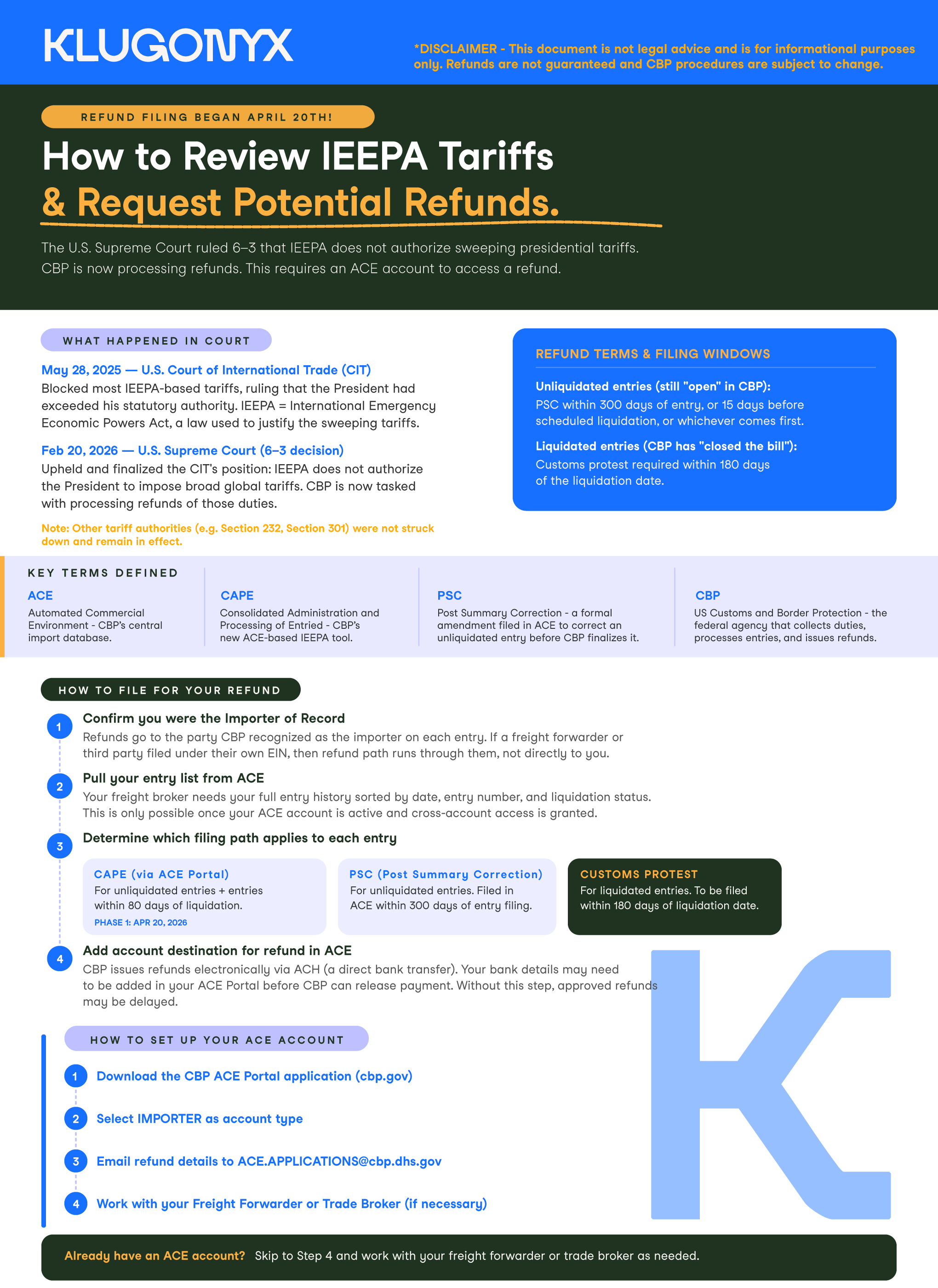 How to File an IEEPA Tariff Refund Request Through ACE