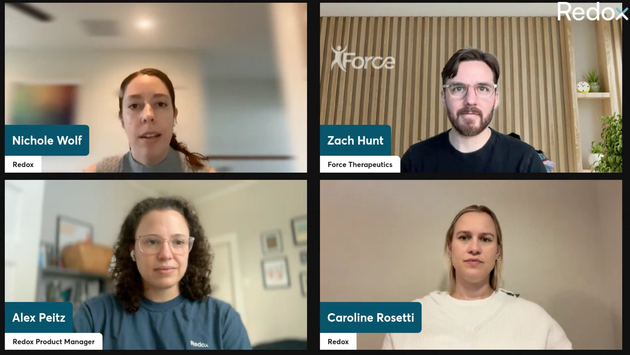 Screenshot of converstaion between Redox and Force Therapeutics