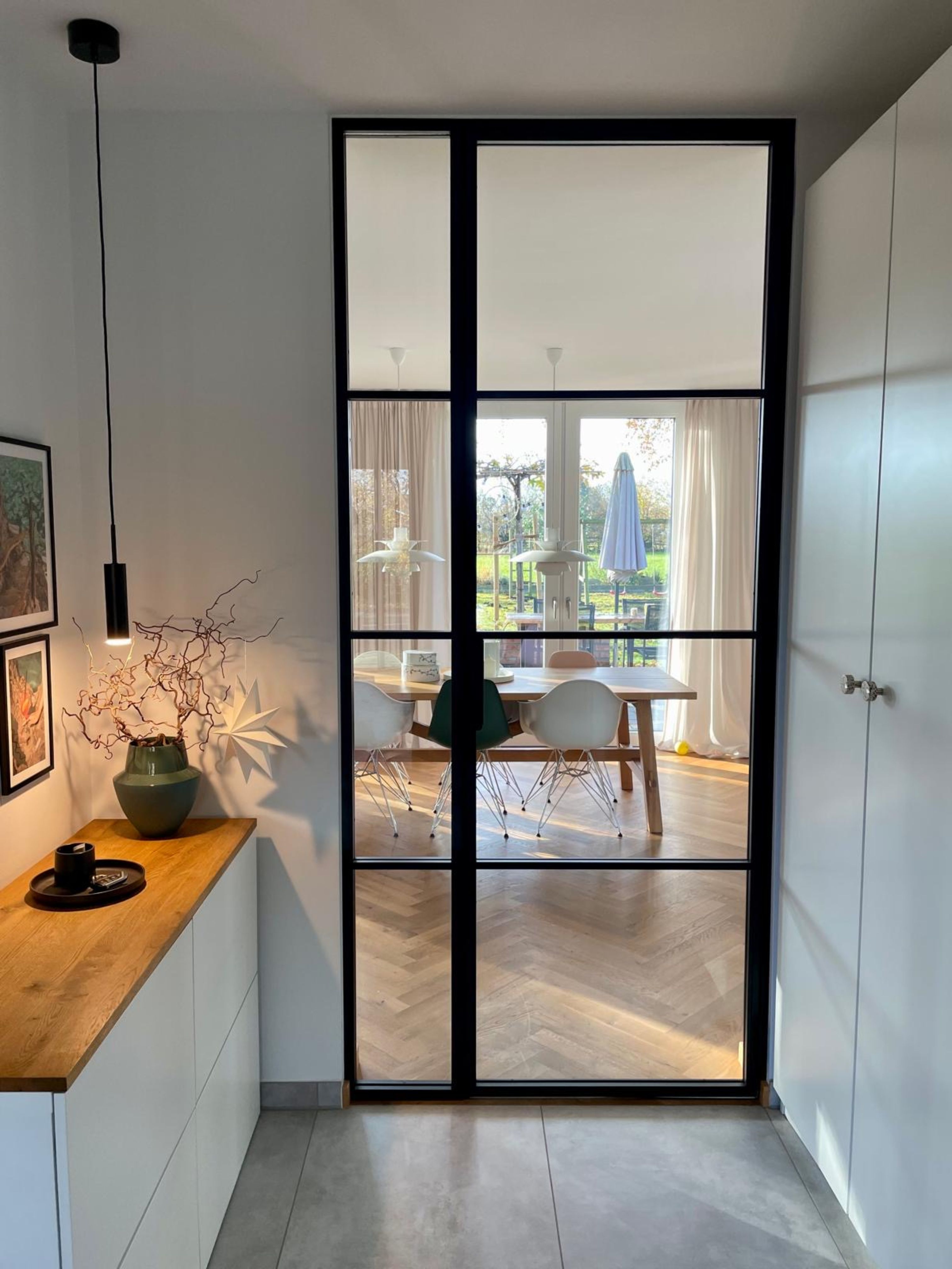 Material einer Lofttür