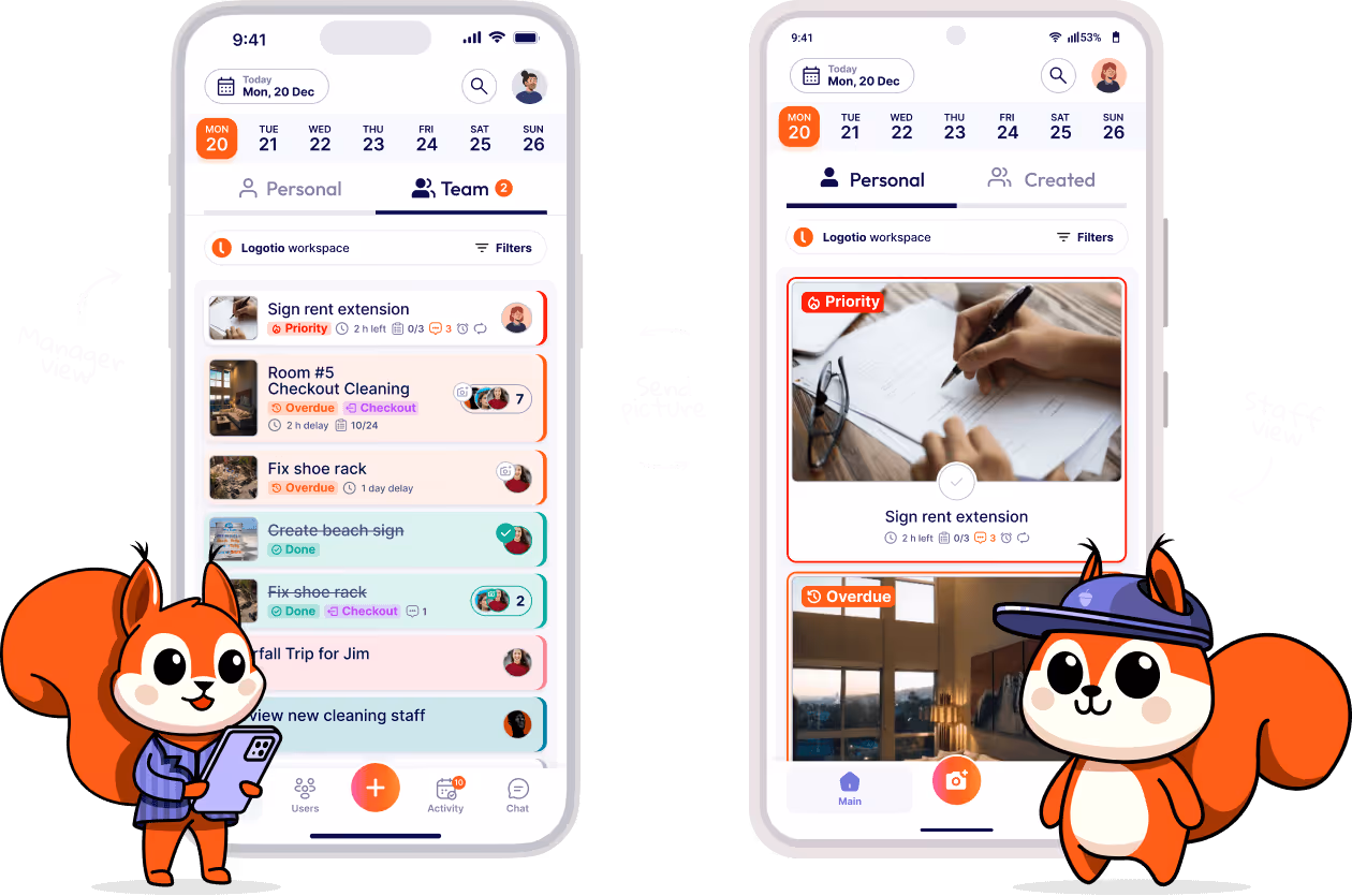 A Tasa mobile apps with Tasa's mascots
