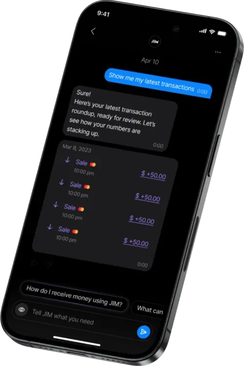 Jim app payments