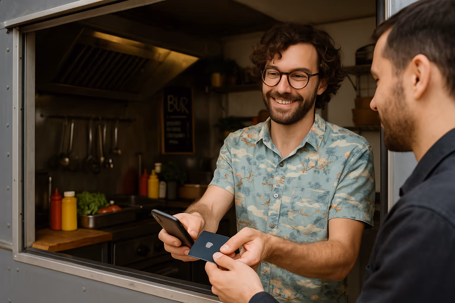 Take payments with JIM, your food truck POS