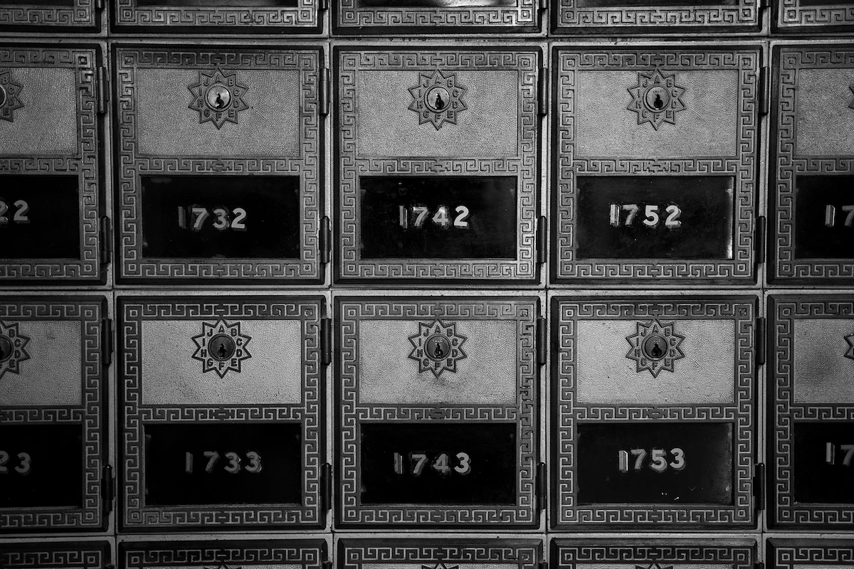 Courier handing over package