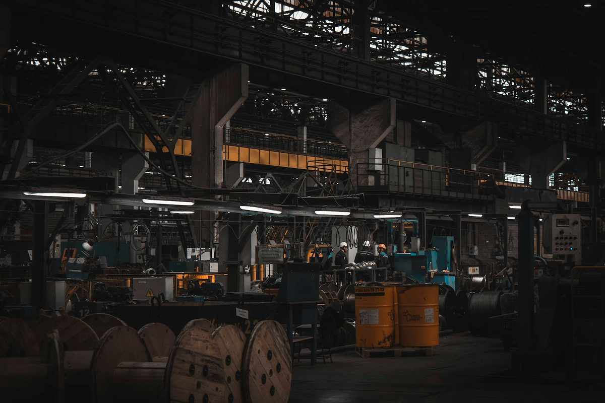 Industrial equipment in warehouse