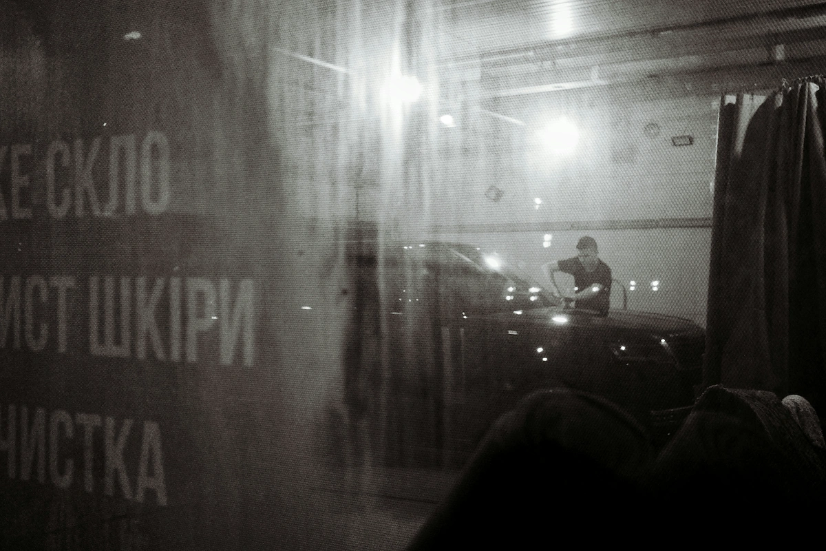 Car in automated car wash