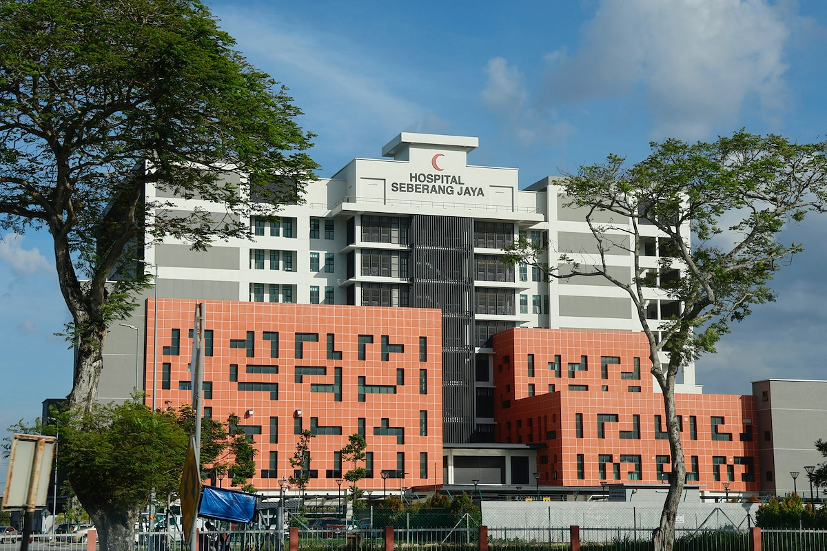 Hospital building entrance