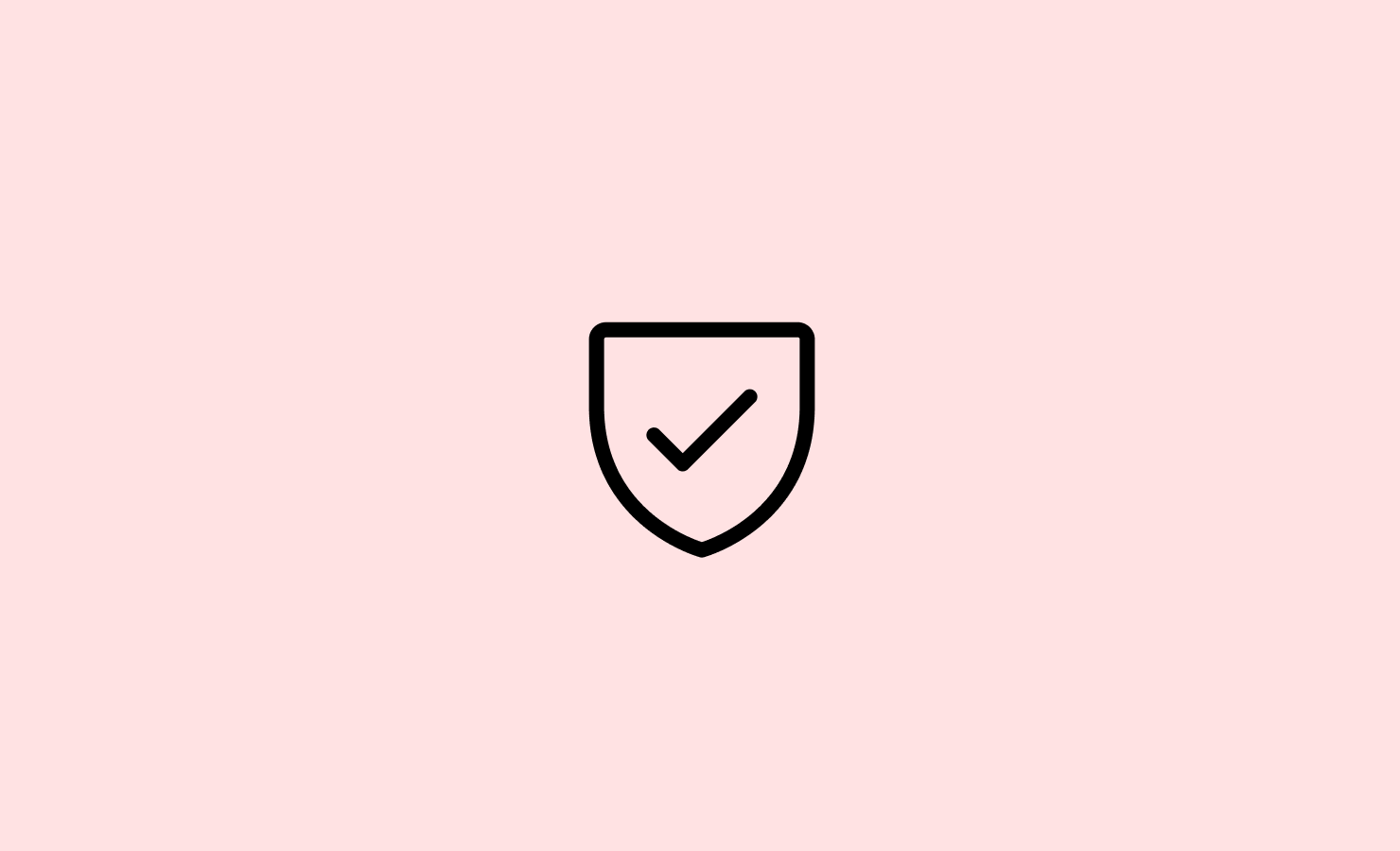 Shield icon on soft pink gradient background, symbolizing AI quality and compliance monitoring