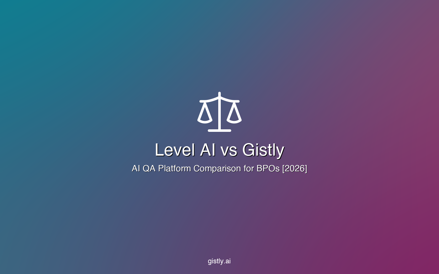 Level AI vs Gistly AI QA platform comparison for BPOs