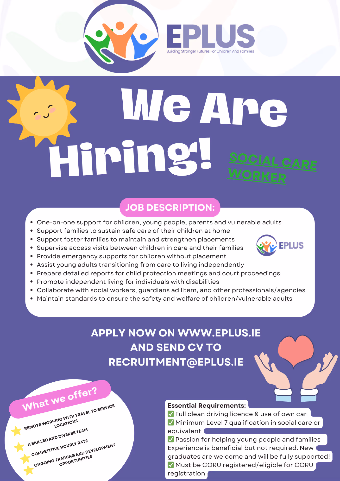 Social Care Worker job advertisement