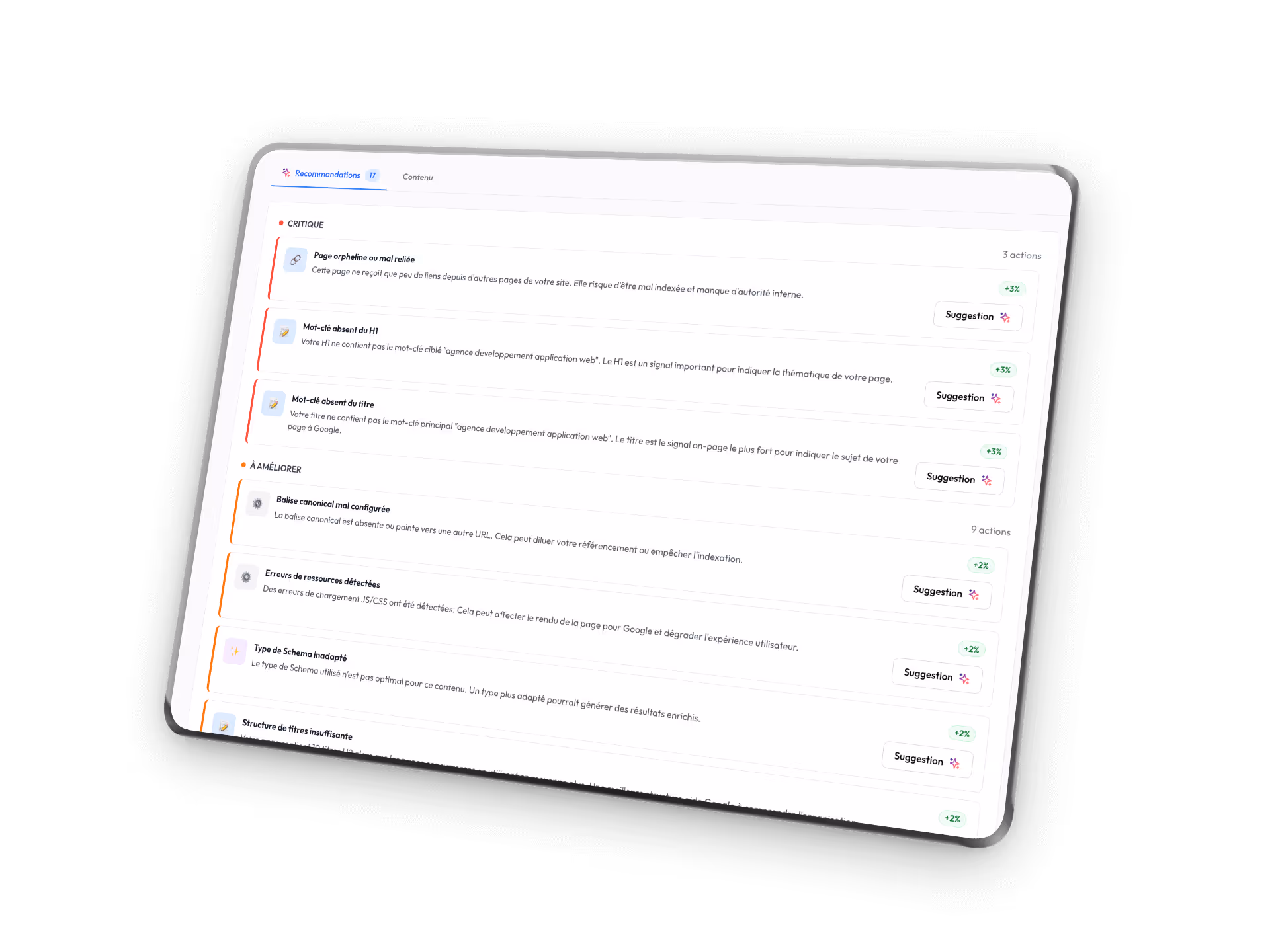 Recommandations SEO Inkyseo