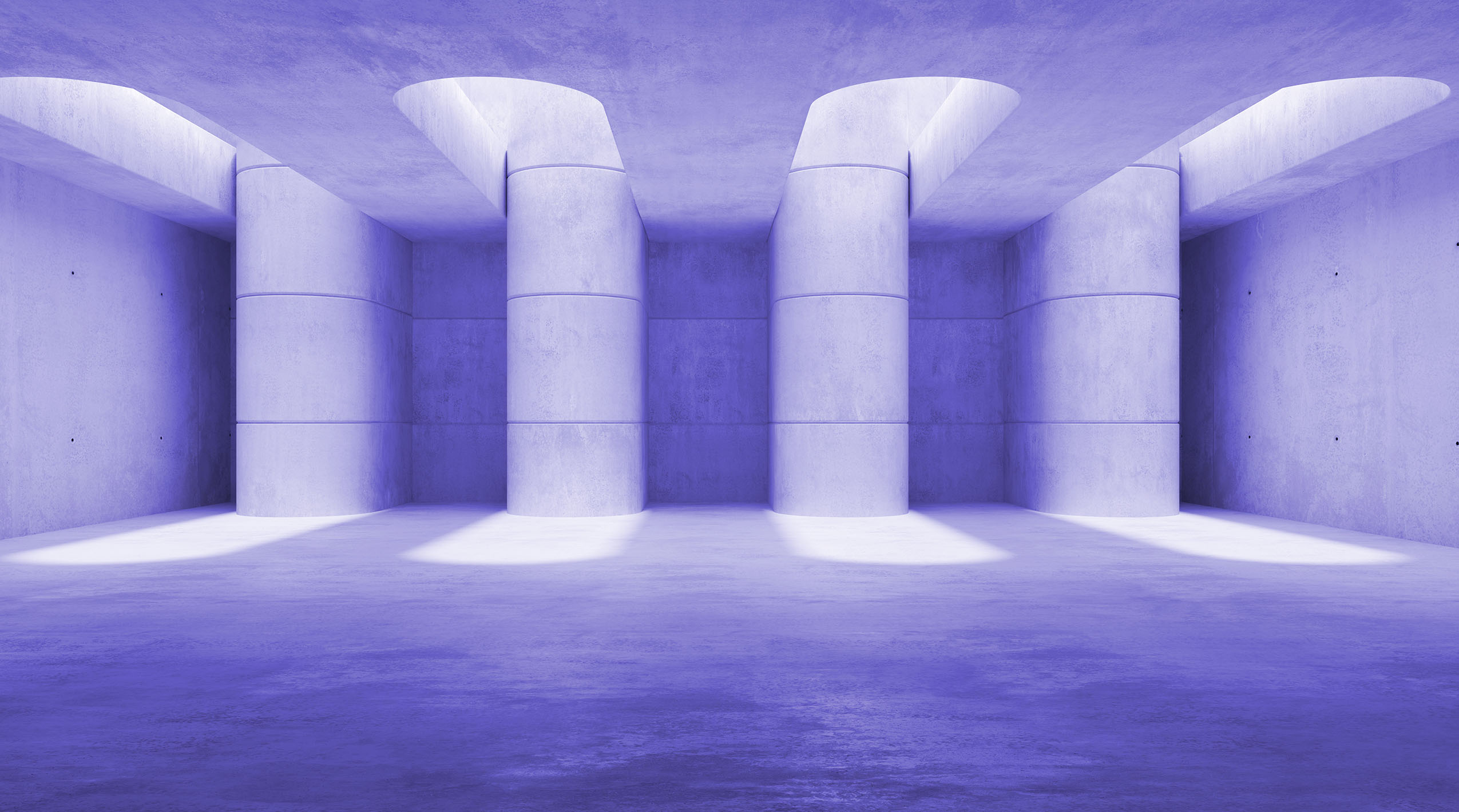 Rangée de piliers pour symboliser les fondements qui constituent la cybersécurité