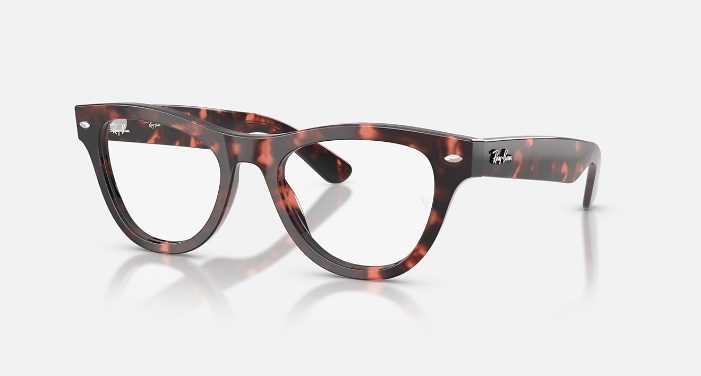 Ray-Ban tortoiseshell eyeglasses with classic wayfarer-style frame