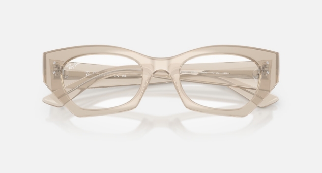 Clear rectangular eyeglasses with thick frames on a white background