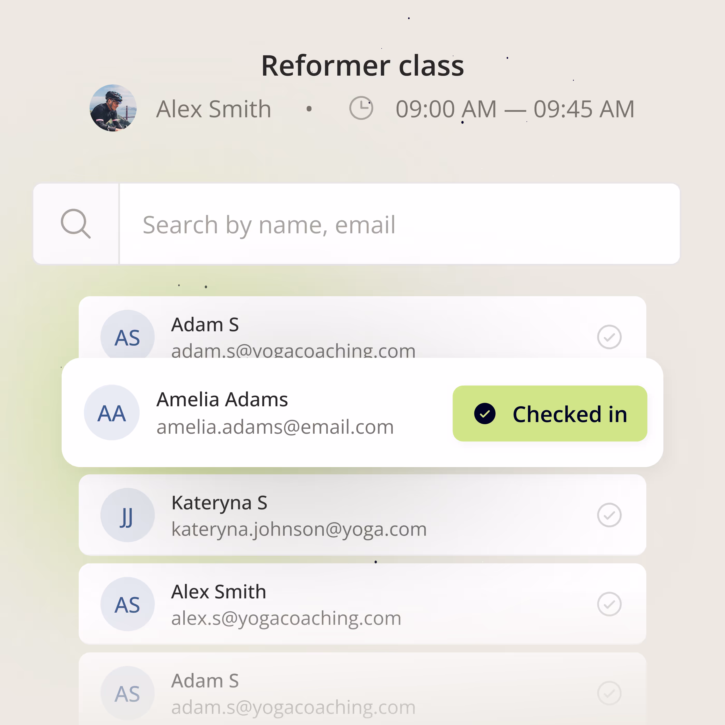 kiosk check-ins