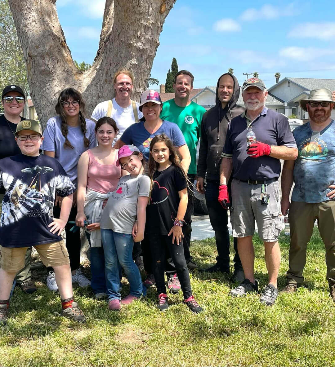 A group of lovely volunteers helping our during a Harvest Church community cleanup event