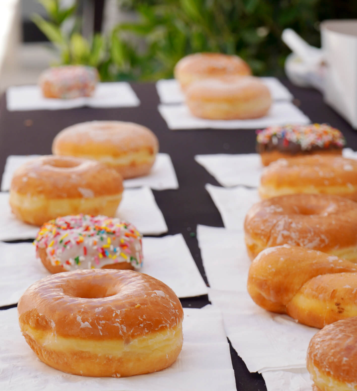 A sweet array of doughnuts served at the Family Sunday services at Harvest Church in the Village of Arroyo Grande