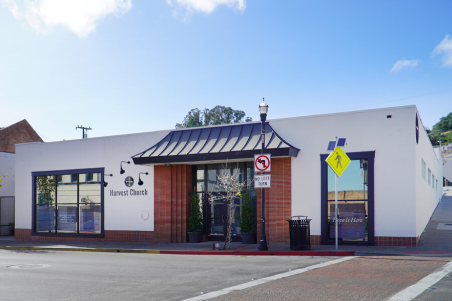An outside shot of the brand new Harvest Church Worship Center in the Village of Arroyo Grande
