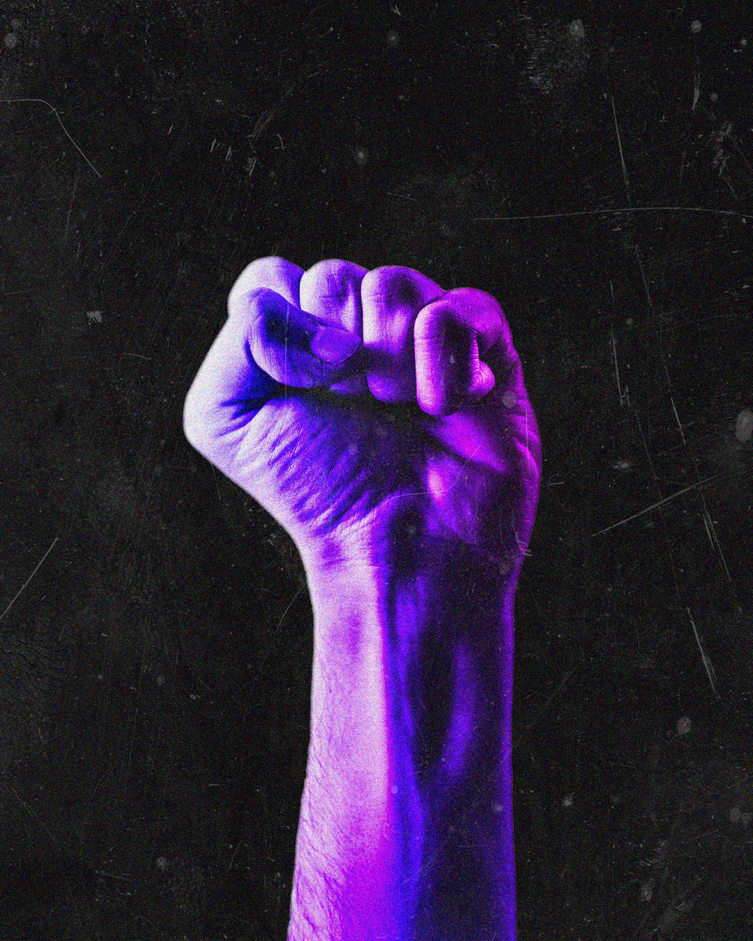 An independent voter's fist protesting the two-party system