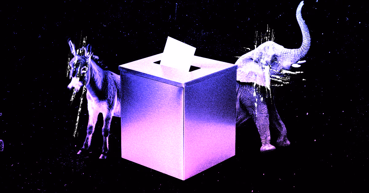 Republican Elephant and Democrat Donkey post-election 2026