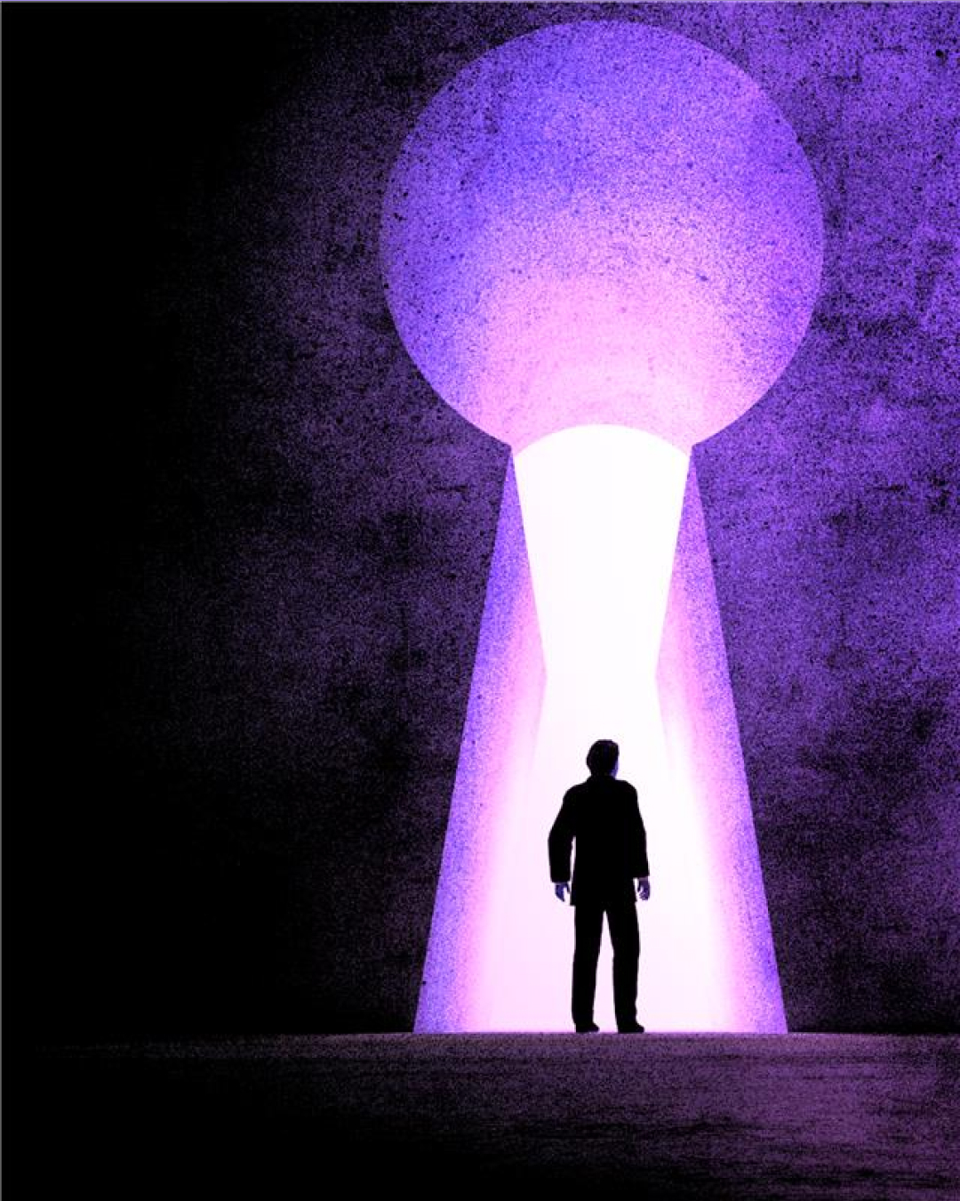Man standing under alien light representing independent voters in America feeling ostracized 