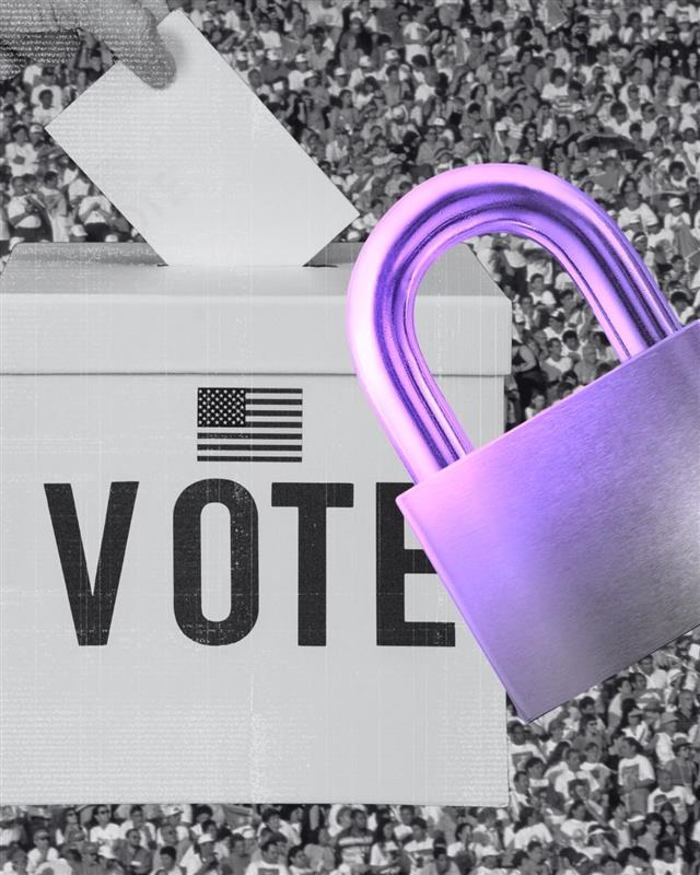 ballot box featuring lock