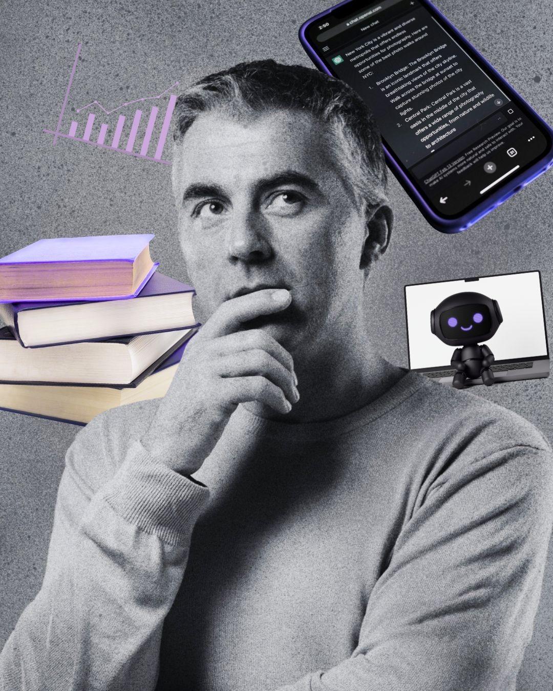 Independent voter contemplating artificial intelligence and the American Dream