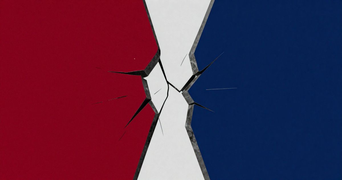 red and blue pressure crack