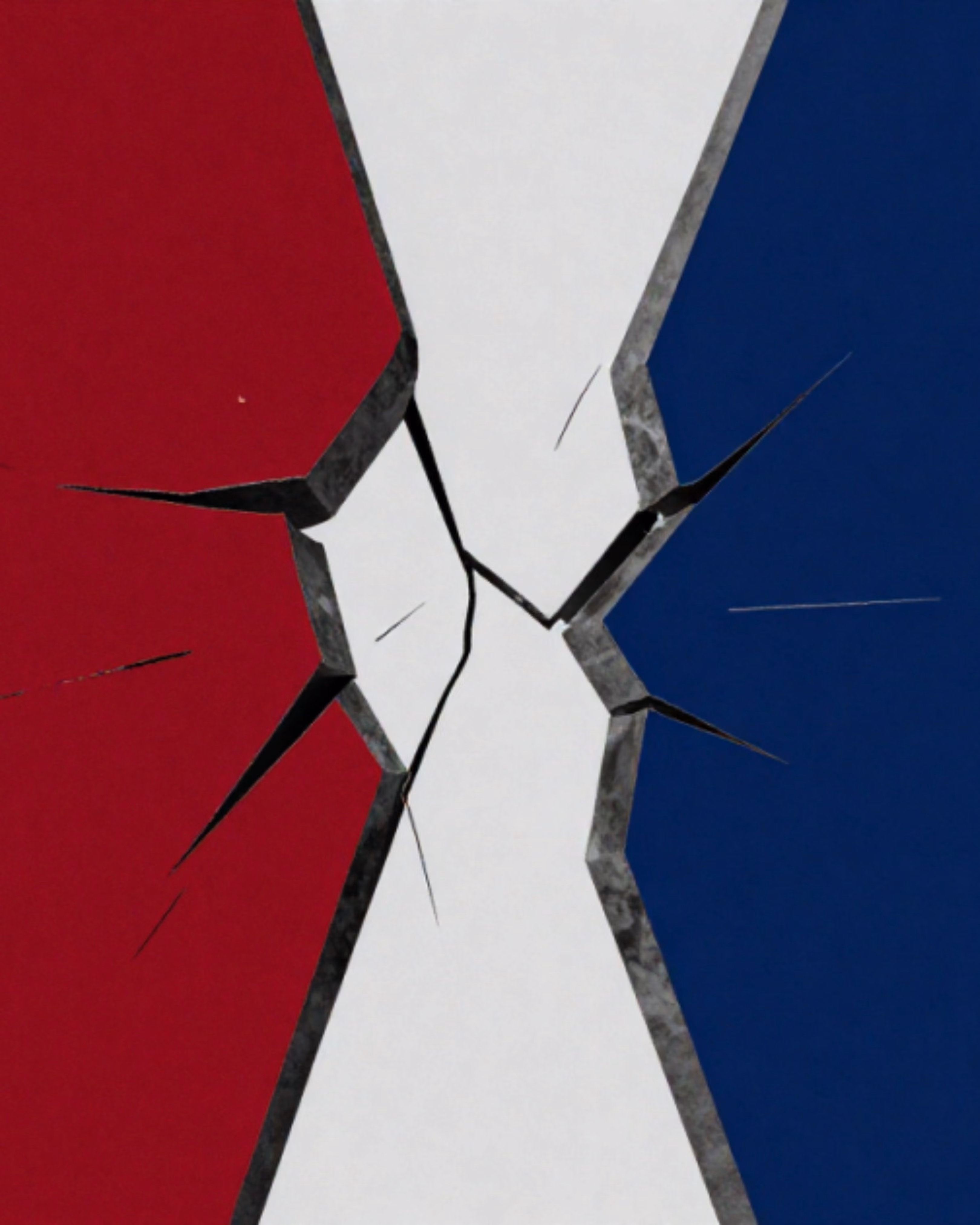 red and blue pressure crack