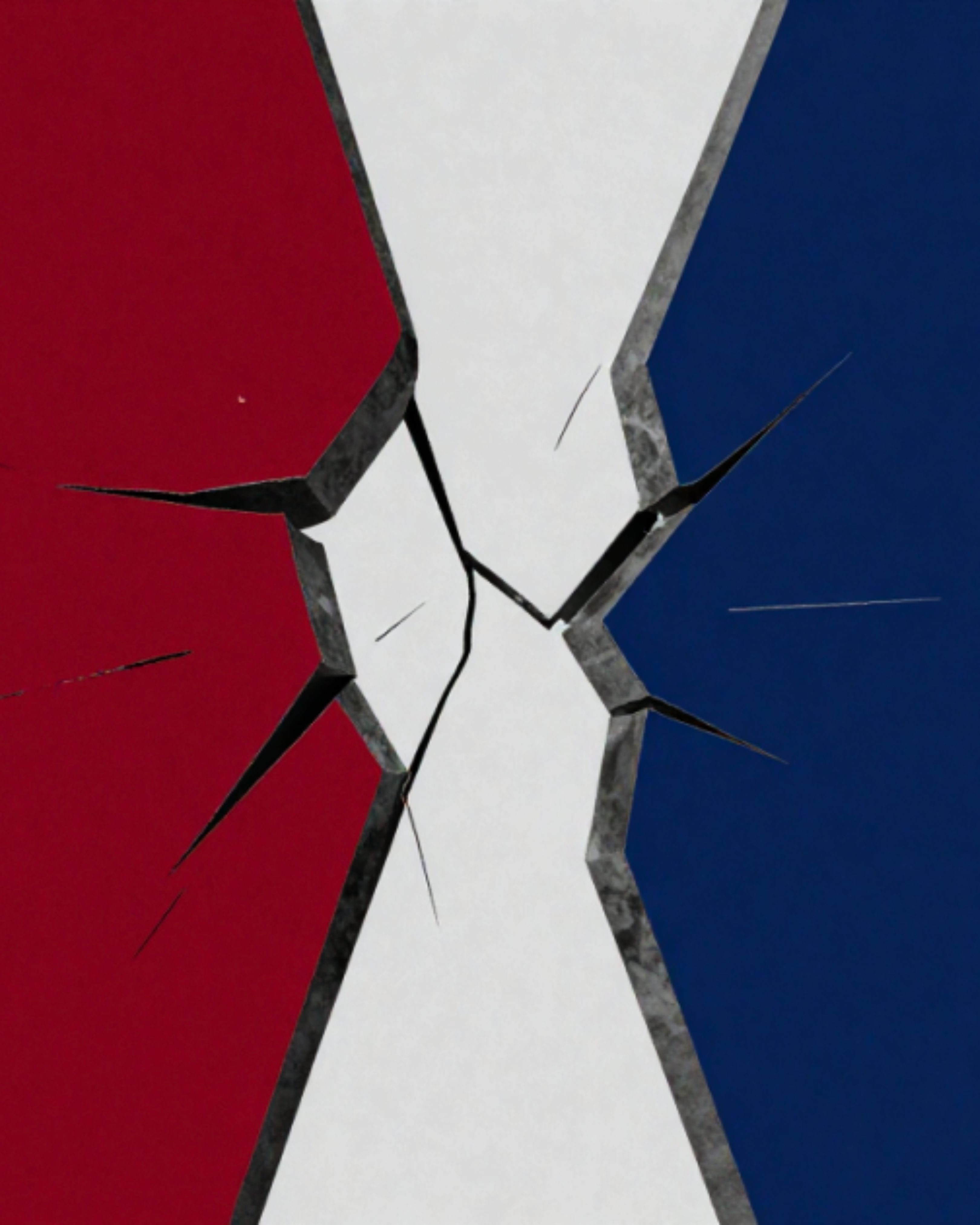 red and blue pressure crack
