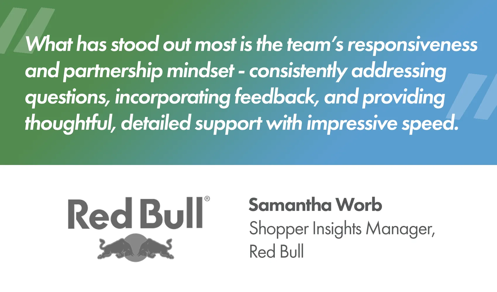 Quote from Christopher Burns, VP Marketing at 7Days, praising Vista Grande for shopper insights.