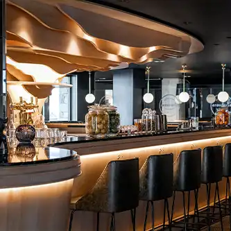 Bar luxueux, Araucaria Hôtel & Spa à la plagne