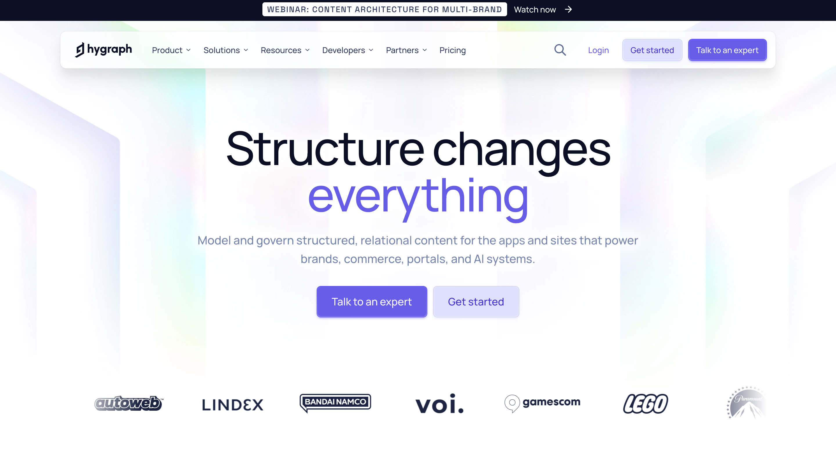 hygraph homepage