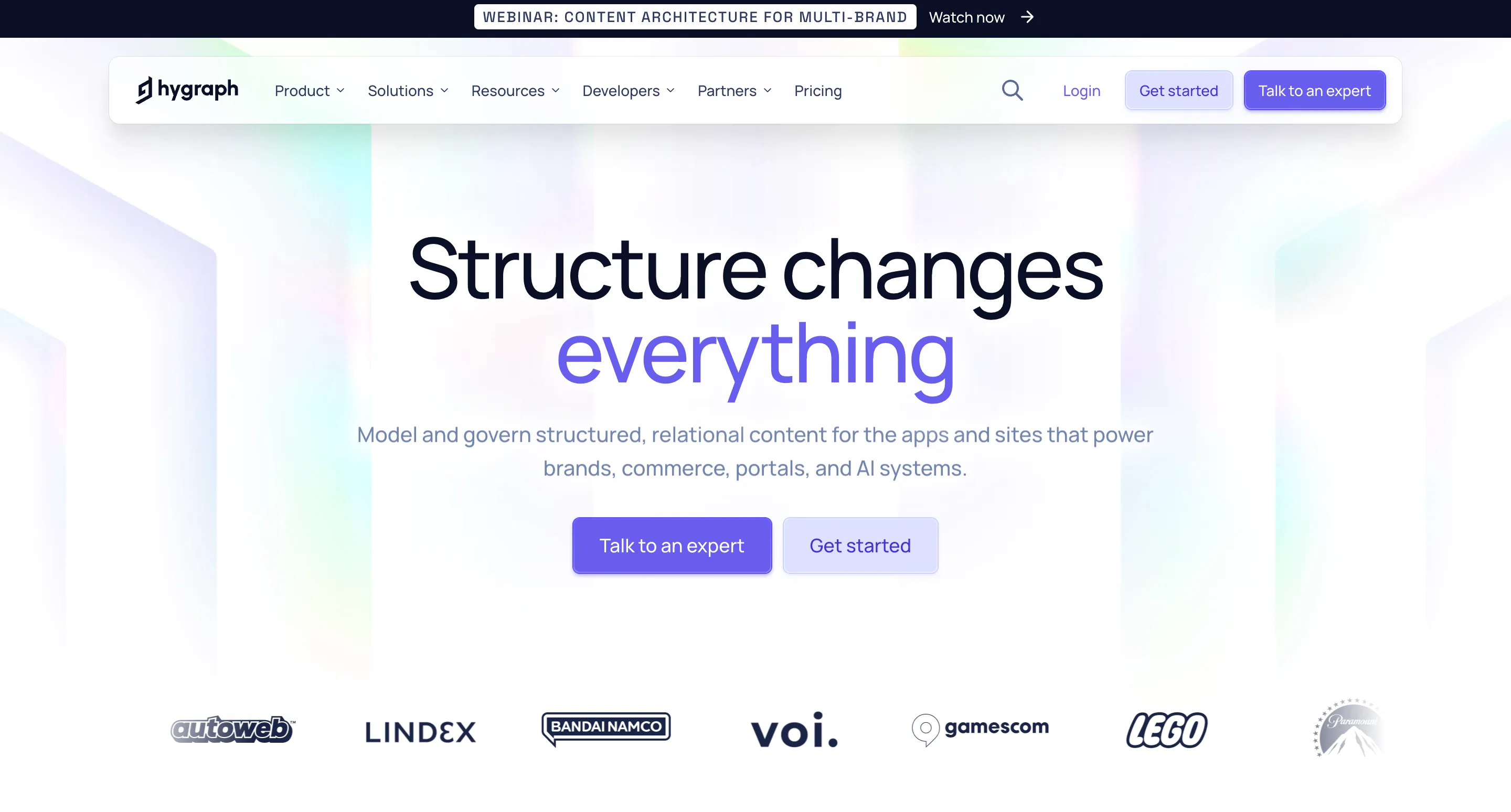 hygraph homepage