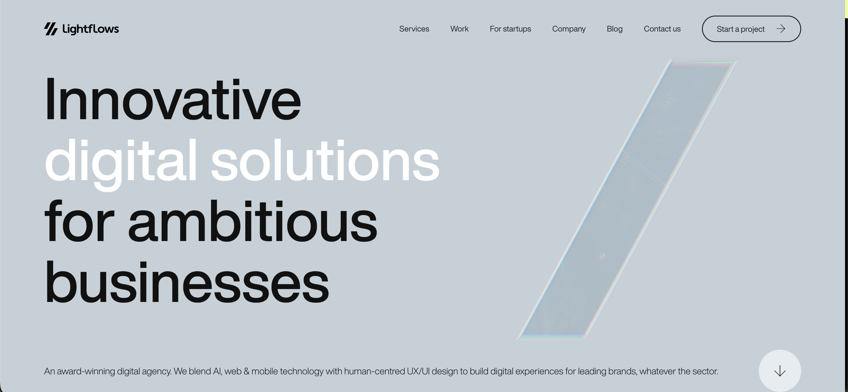 Lightflows homepage
