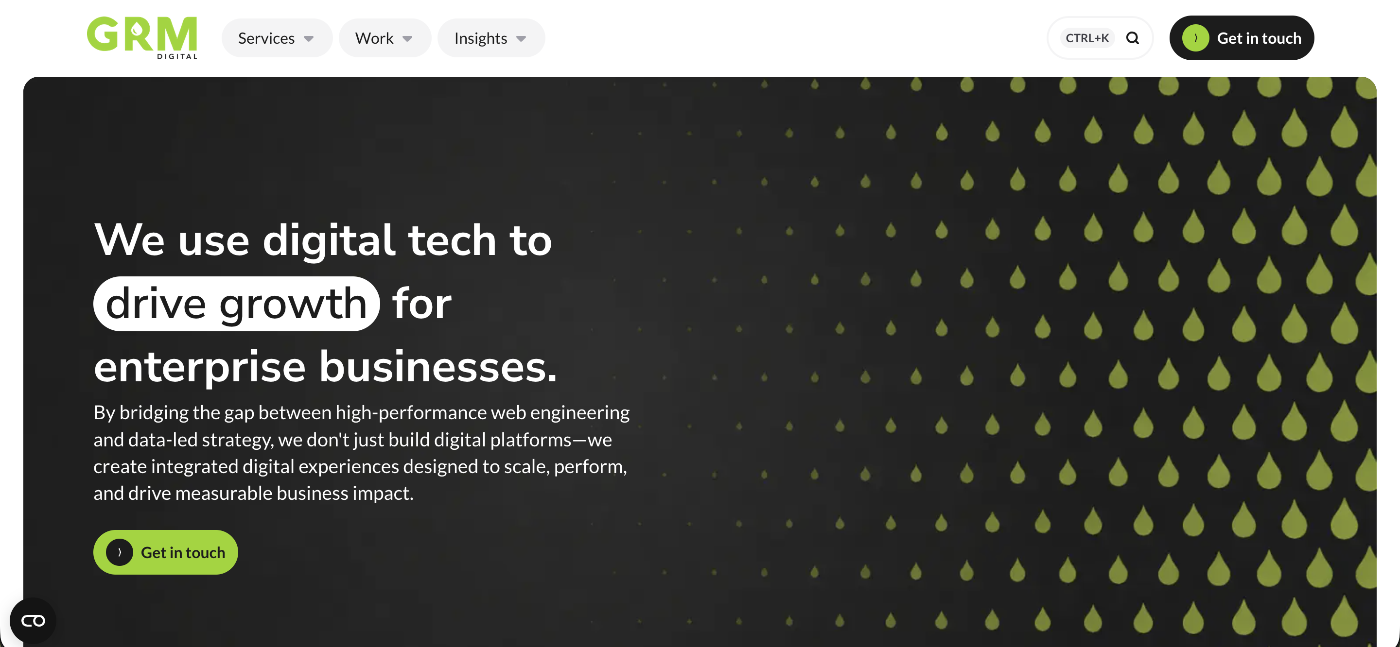GRM Digital homepage