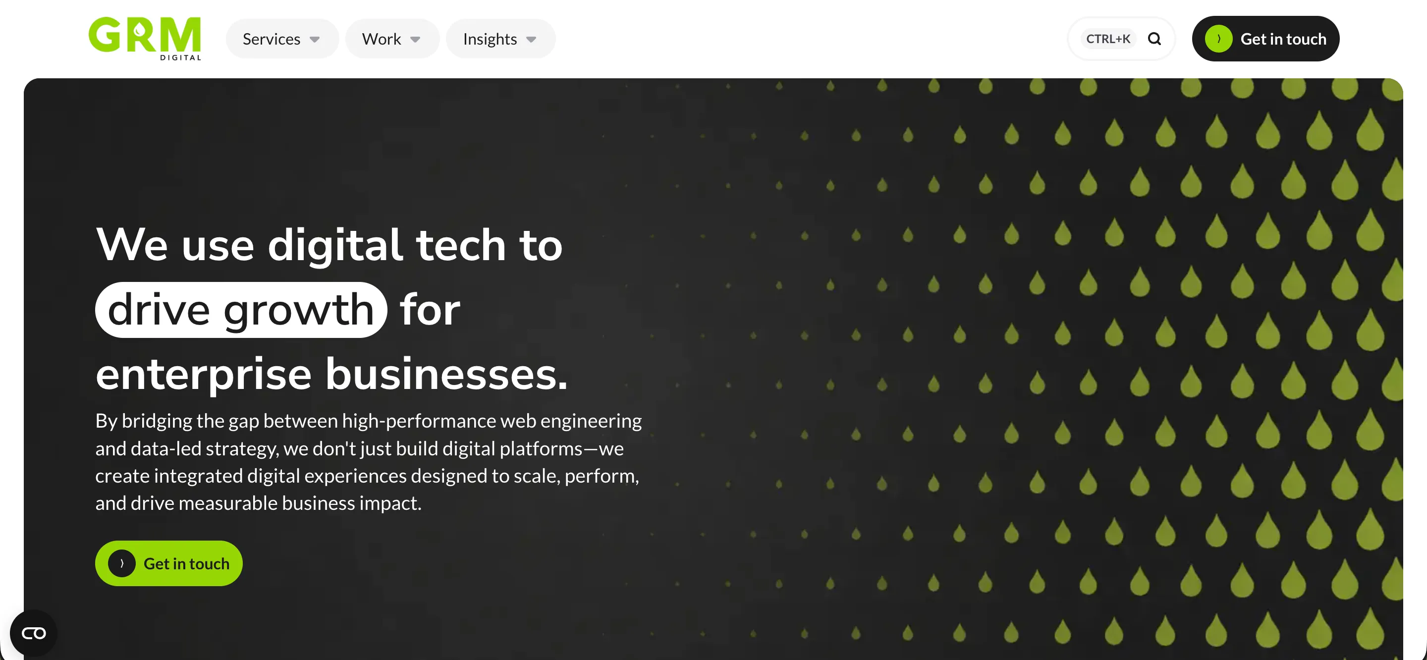 GRM Digital homepage