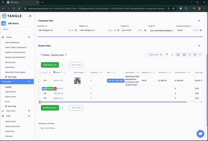 A GIF that introduces new clients to the capabilities of the Tangle app.