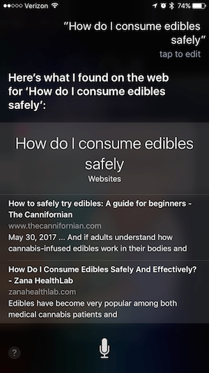 Dispensary Voice Search Optimization screenshot question