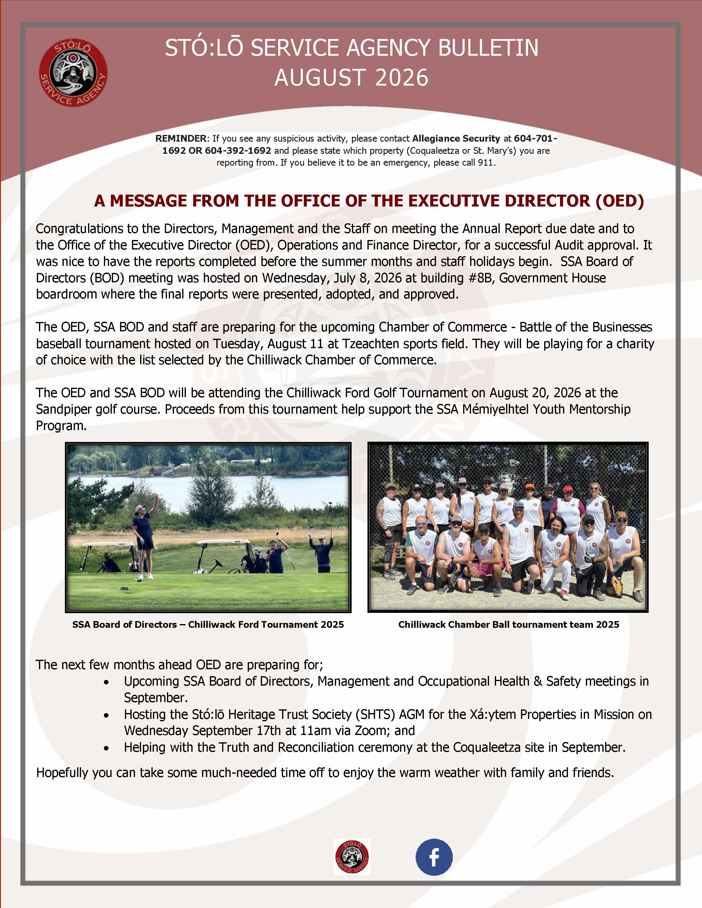 August Bulletin