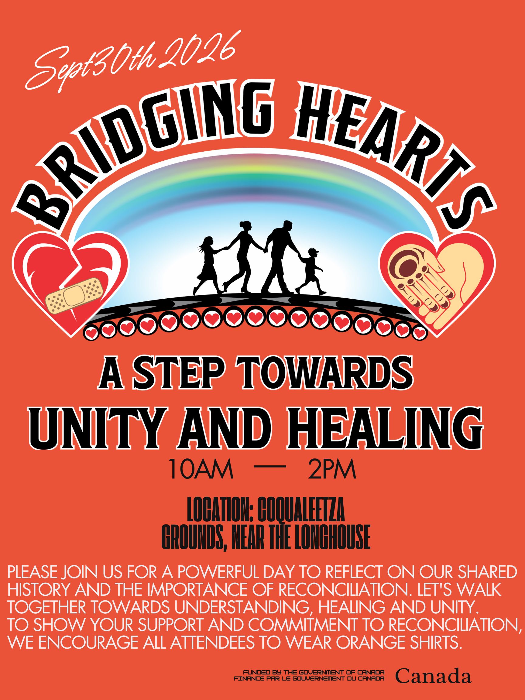 Poster promoting the National Day for Truth and Reconciliation on September 30, 2026, featuring Indigenous guest speakers and cultural performances